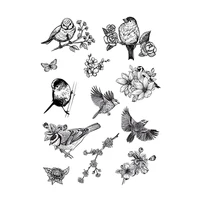 new arrivals bird flower clear stamps for diy scrapbooking card fairy transparent silicone stamp making photo album crafts decor