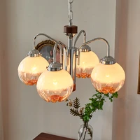vintage bud glass pendant light for bedroom dining room living room bauhaus chandelier wood retro modern hanging pendant light