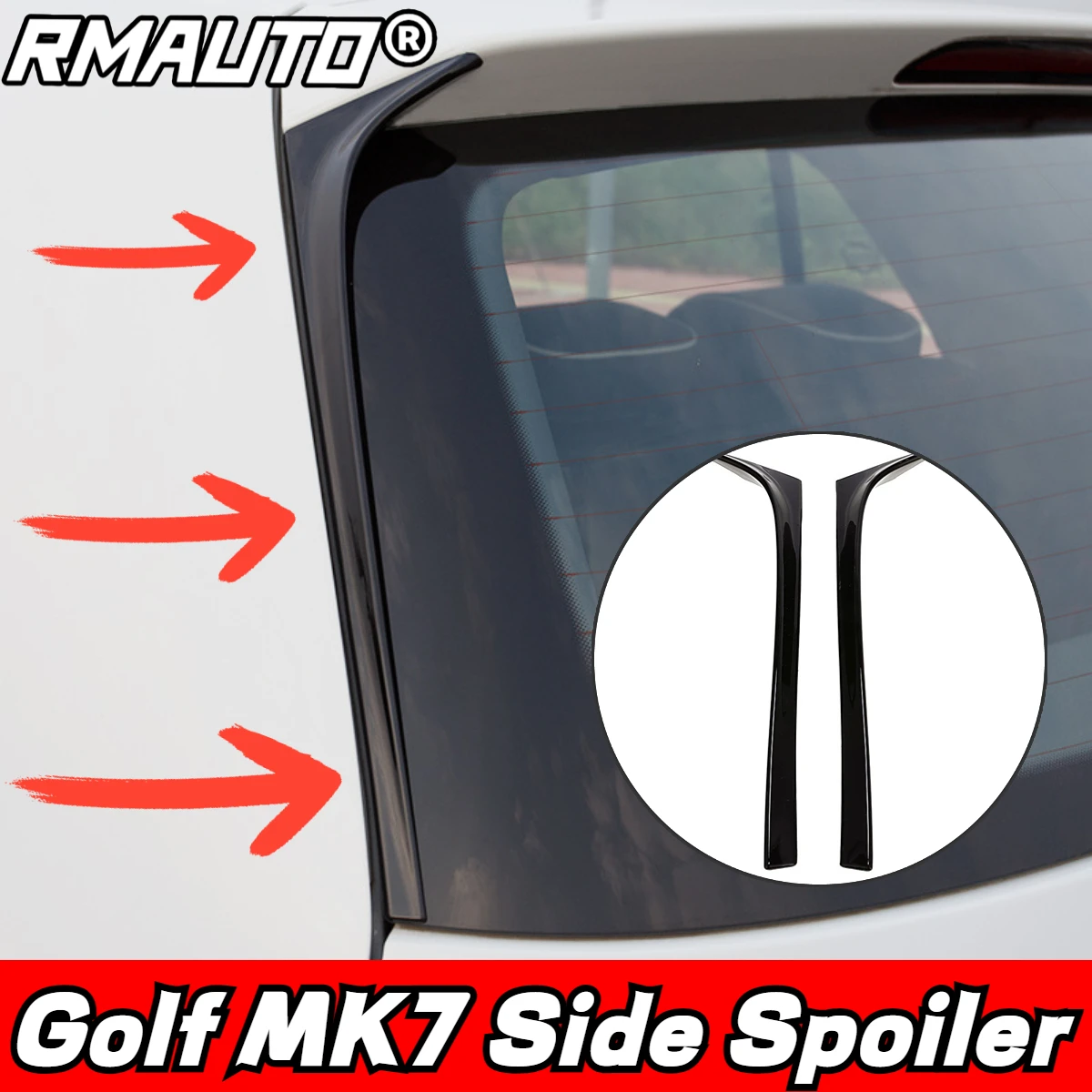

For Golf MK7 Rear Side Spoiler Window Wings Diffuser Body Styling Kit For VW Golf 7 MK7 2014-2018 Spoiler & Wing Car Accessories