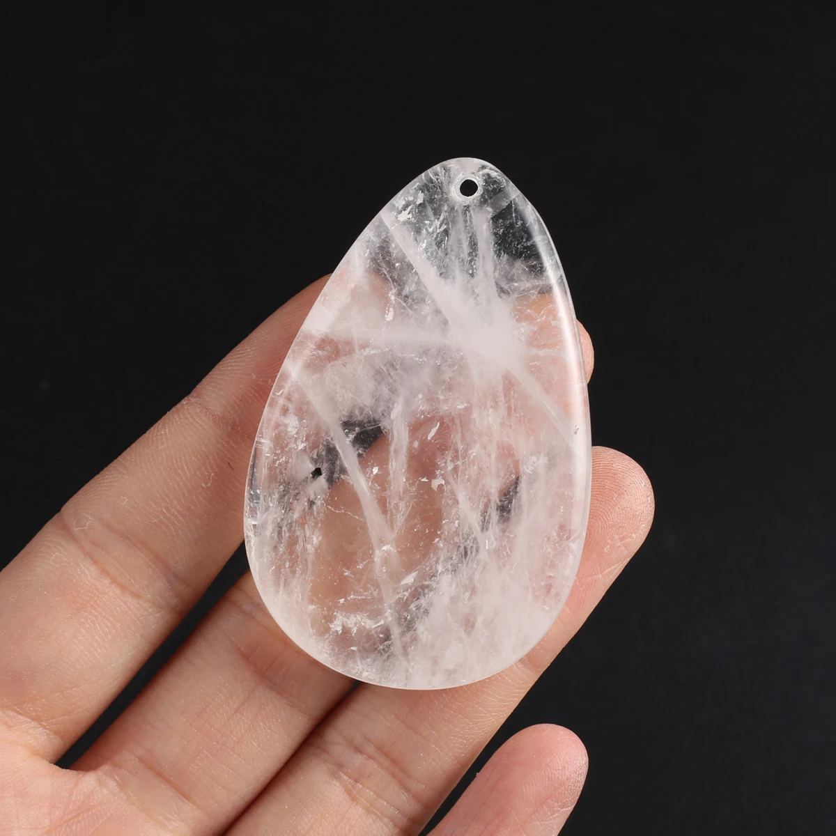 

Natural Stone Pendants Water Drop Polished Clear Crystal for Fashion Jewelry Making Diy Women Necklace Party Crafts