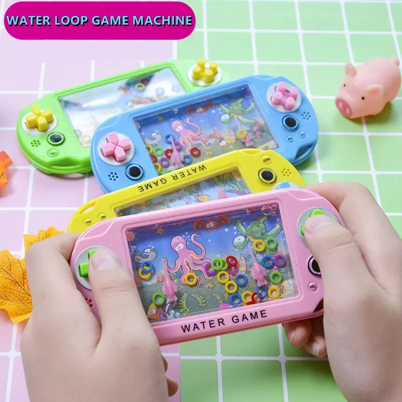 

Loop Game Machine Cartoon Yellow Duck/Long/Crescent Small Game Machine Mini Handheld Nostalgic Children's Toy Random Color