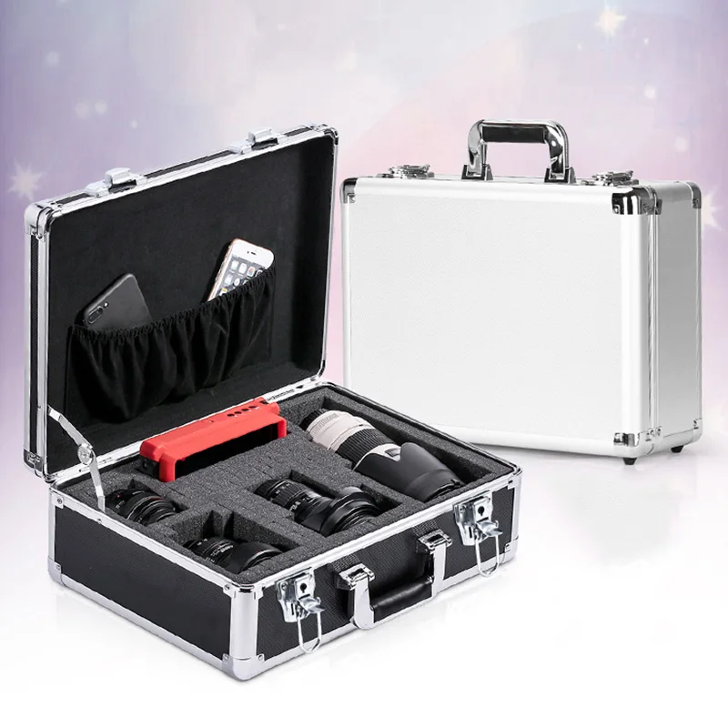 Potable Tool Box Hardcase Outdoor Case Aluminum Portfolio Tool Box Trolley Without Tool Maletin Herramienta Shockproof Briefcase