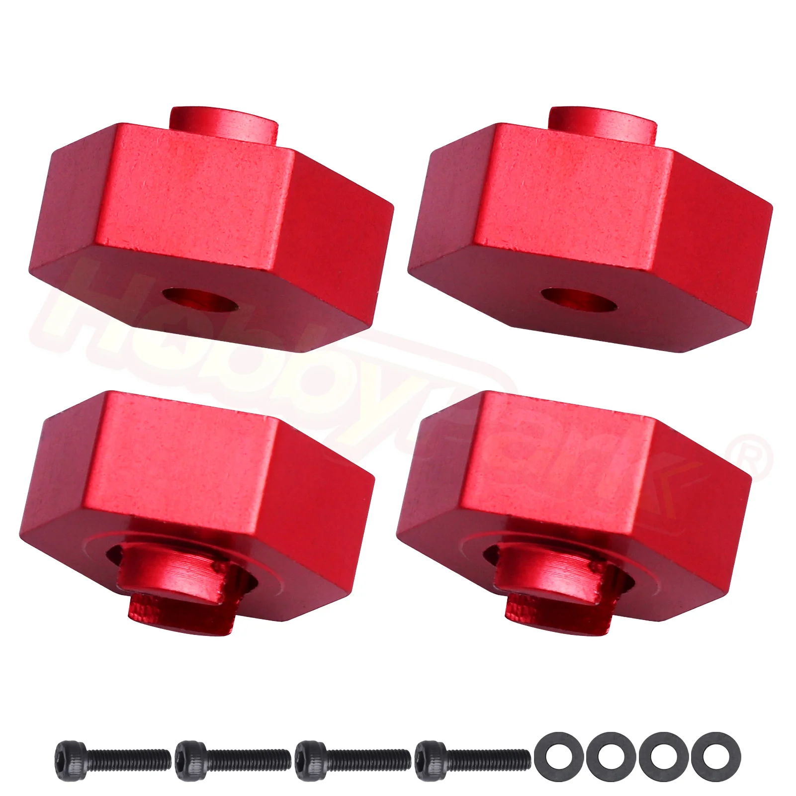 

HobbyPark Metal Aluminum Wheel Hex Hubs 4-Pack Upgrades for 1/18 Traxxas LaTrax Teton Desert Prerunner SST, Replace Parts 7669