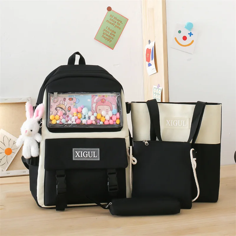 

4 шт./комплект, женские рюкзаки и сумки для ноутбука