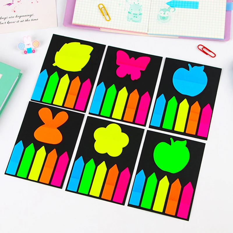 

Color translucent Sticky Notes Student Planner Index Tabs Notebook Bookmarks Stickers Memo Pads Kawaii Stationery School Supplie