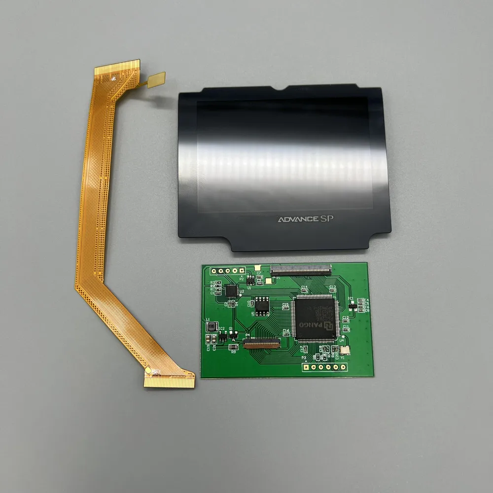 Фото Новый 3,0-дюймовый оригинальный яркий IPS LCD-экран для замены экрана Gameboy Advance SP GBASP, с комплектом корпуса в комплекте. №3