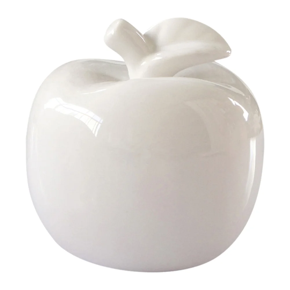 

Decor Ceramic Fruit Figurine Christmas Ornament Adorn Desktop Sculpture Decorative Porcelain Statue Apples Party Decoration