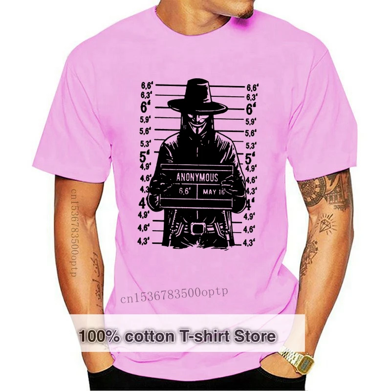 

New Anonymous T-Shirt We Are Legion Vendetta Maske Herren Siebdruck
