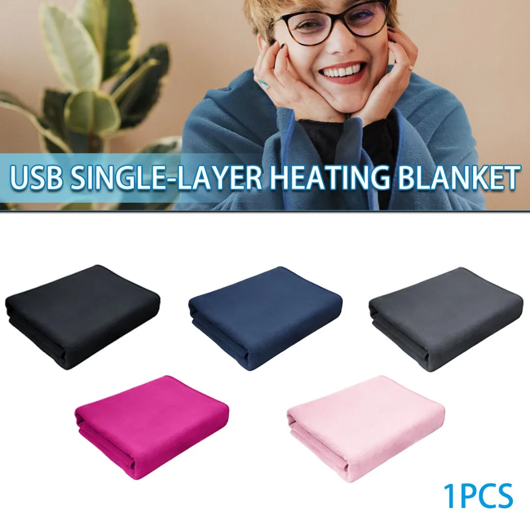 

Durable 5V 10W USB Electric Heated Blanket Home Office 3 Gear Quickly Heated Snap Design Large-capacity Pocket 59.1*31.50 Inch