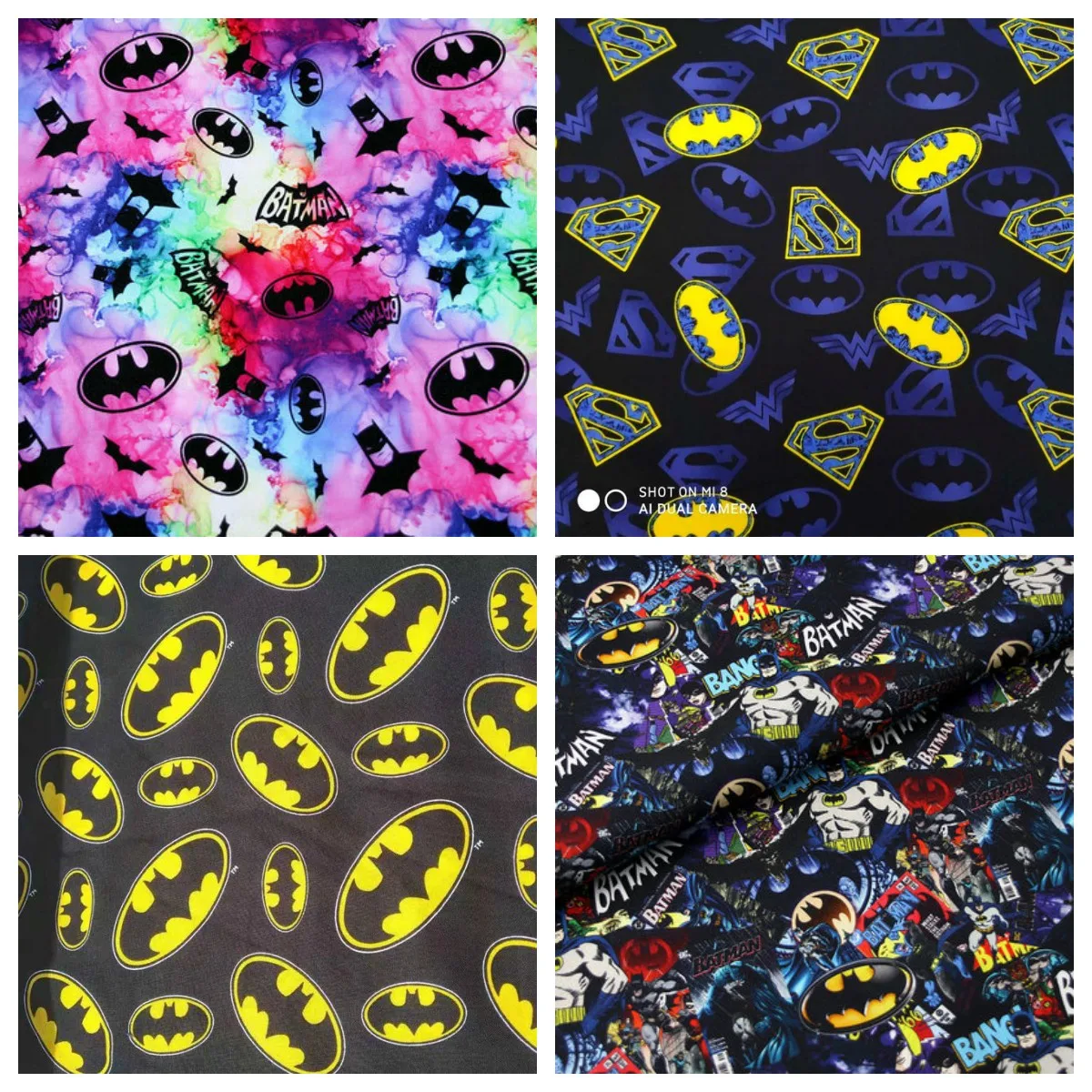 

140cm Width Cartoon Batman Logo Design 100 Cotton Fabric for DIY Patchwork Textile Tissu Home Clothing Sew Material