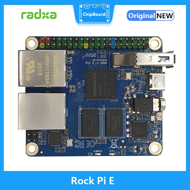 Rockpi E Rockchip RK3328 1 ГБ/512 Мб DDR3 SBC/одноплатный компьютер с поддержкой Debian/Ubuntu/OpenWRT, такой же, как Nanopi R2S, используется для IOT