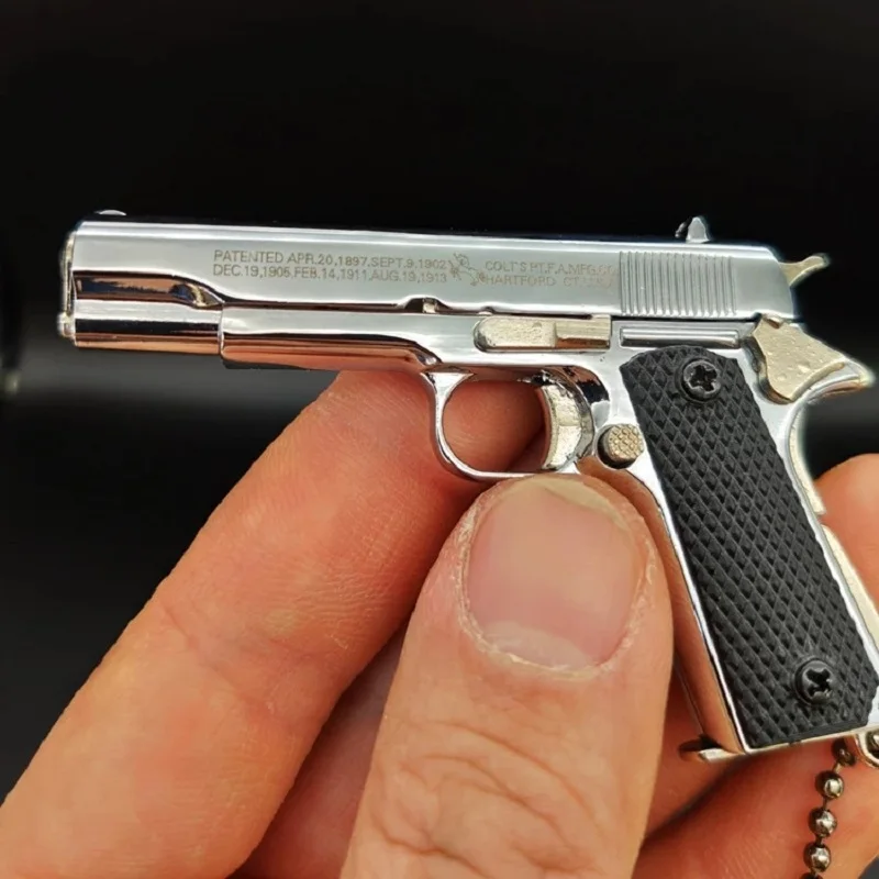 

2023 металлический пистолет Colt 1911 Миниатюрная модель 1:3 Beretta 92F Glock 17 высококачественный брелок для ключей подарок на день рождения для мужчин ...