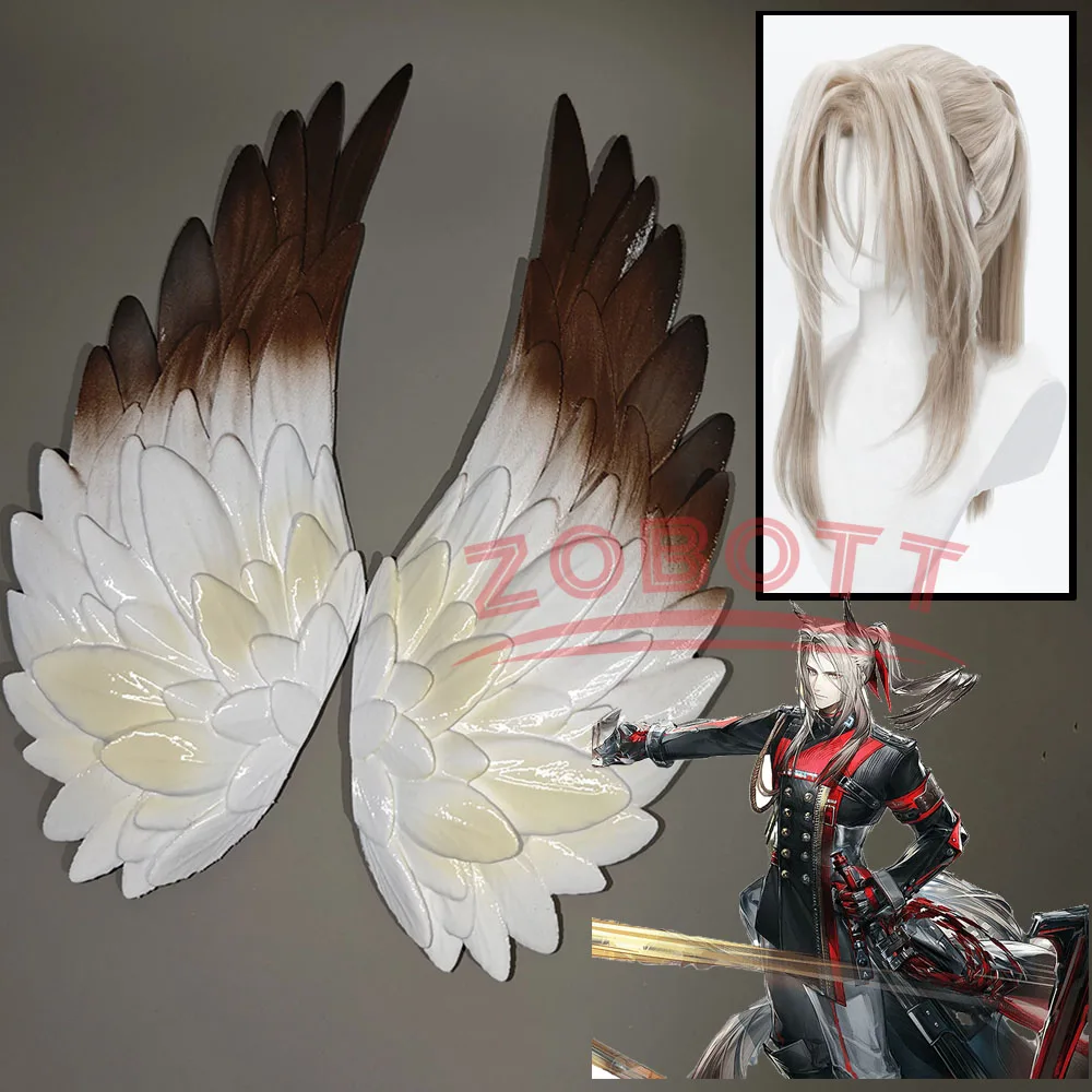 Фото Аксессуары для косплея Arknights: Эндфилд Пограничник Хорсин — мультяшный головной убор с перьями, крыльями, украшение, подарок, парик, аксессуары для обуви №1