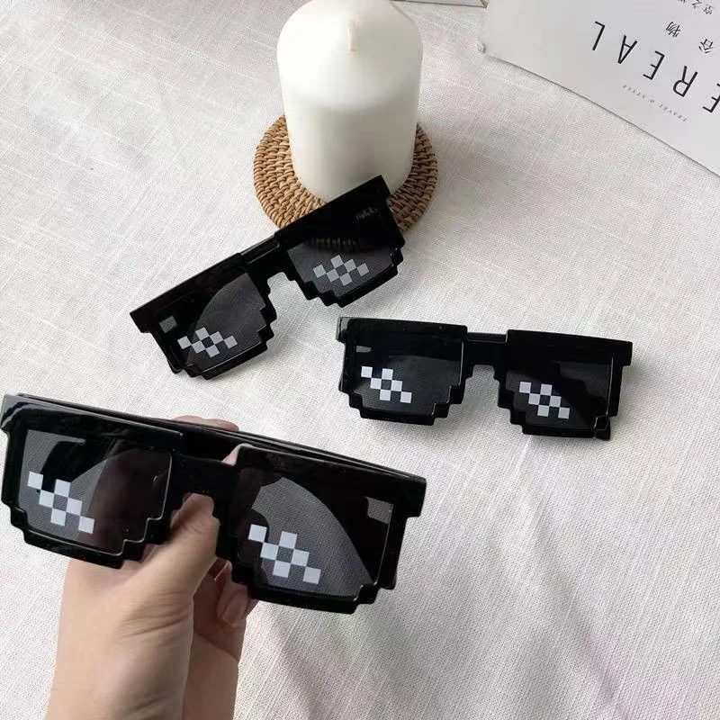 

Mosaic Glasses UV400 Sunglasses Thug Life 8 Bit MLG Pixel Trendy Cool Party Funny Vintage Shades Eyewear Bar Party Toy Glasses