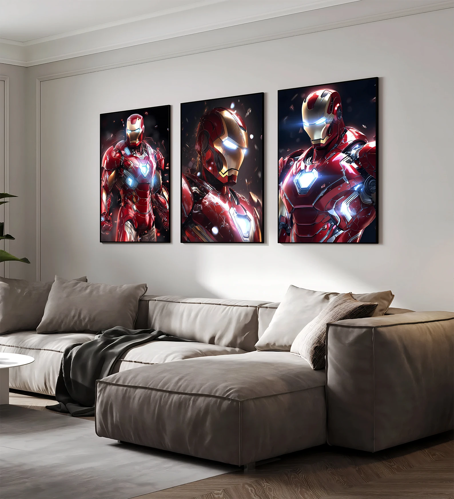 Самоклеящиеся постер Мстители обои из фильма фигурки HD Декор Железный человек