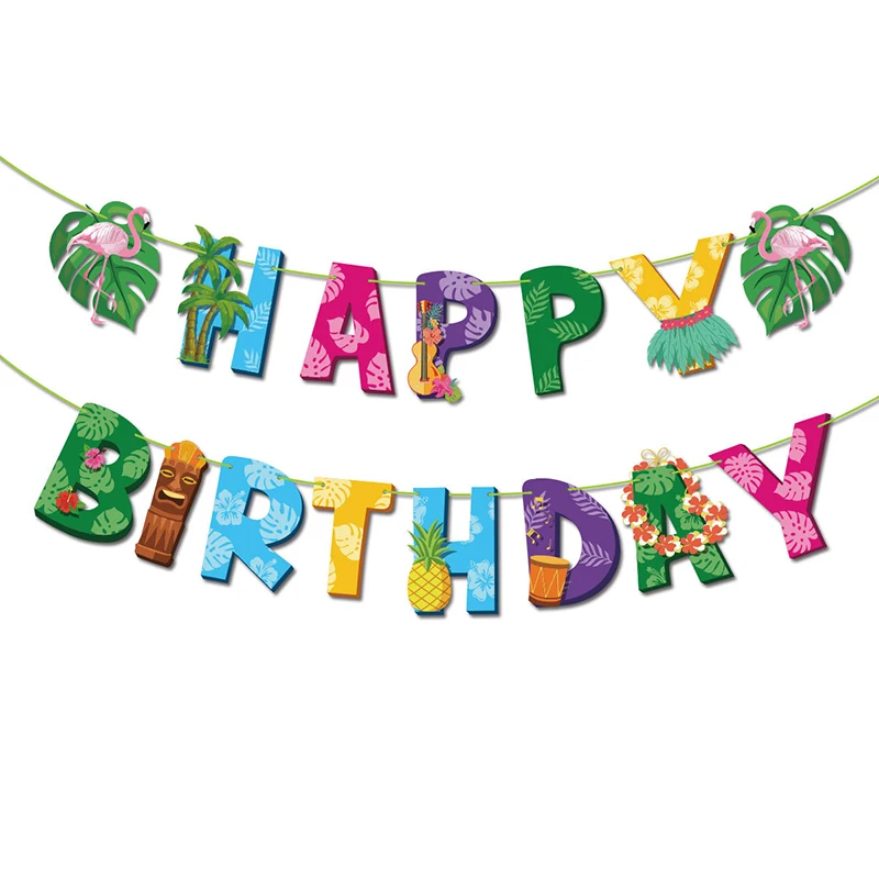 

Бумажный баннер "Гавайская тема"