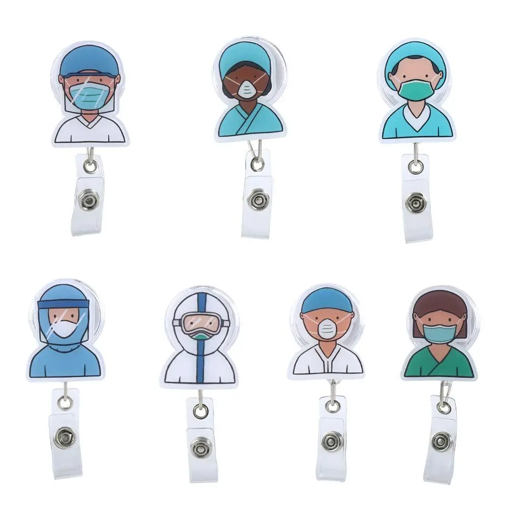 

ID Card Clips Students Card Chest Card Nurse Badge Holder Retractable Badge Reel Hospital Badge Holder Nurse Doctor Badge Reel