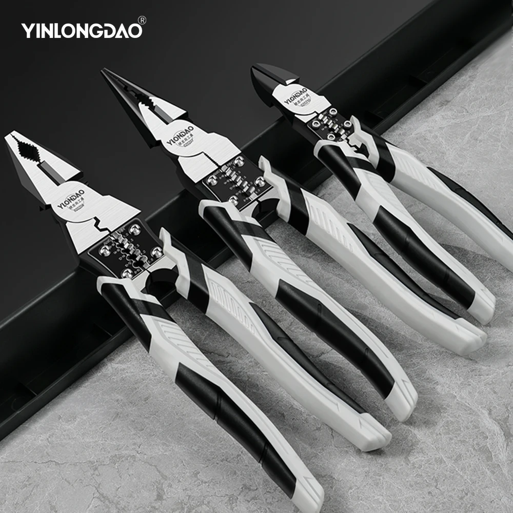

5 IN 1 Multifunctional wire cutters Universal Diagonal Pliers Needle Nose Pliers Hardware Tools Electrician Crimping Pliers