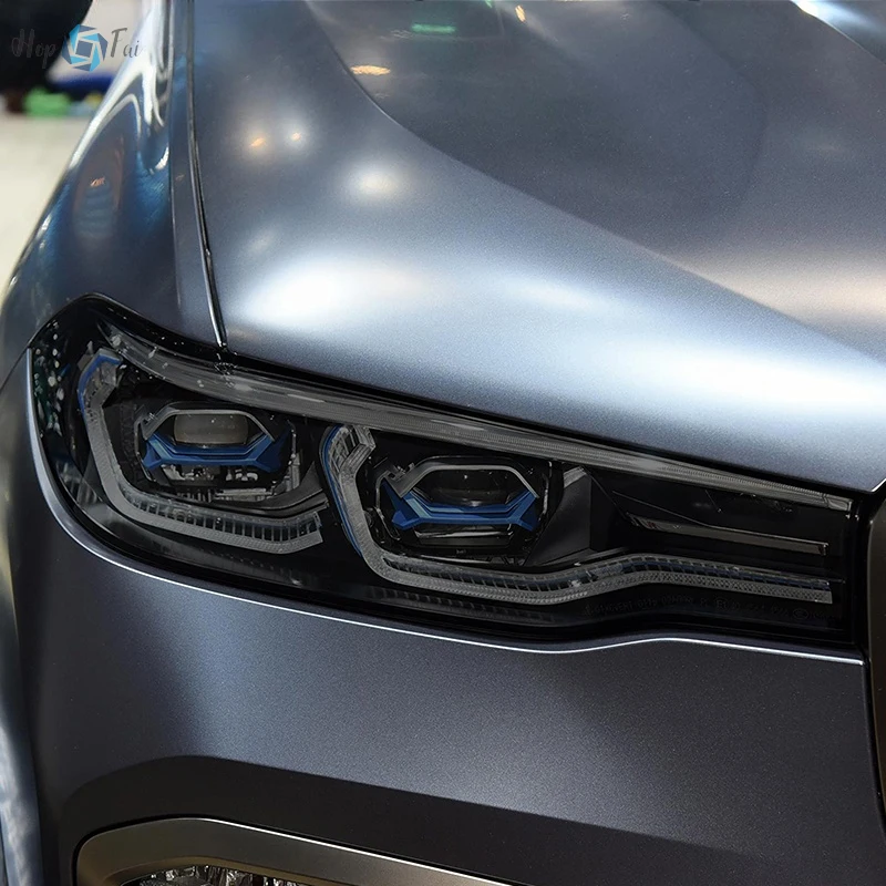 

2 шт. Защитная пленка для автомобильных фар, дымчатый черный оттенок, виниловая прозрачная наклейка из ТПУ для BMW X7 G07 M50i 2019 2020 2021