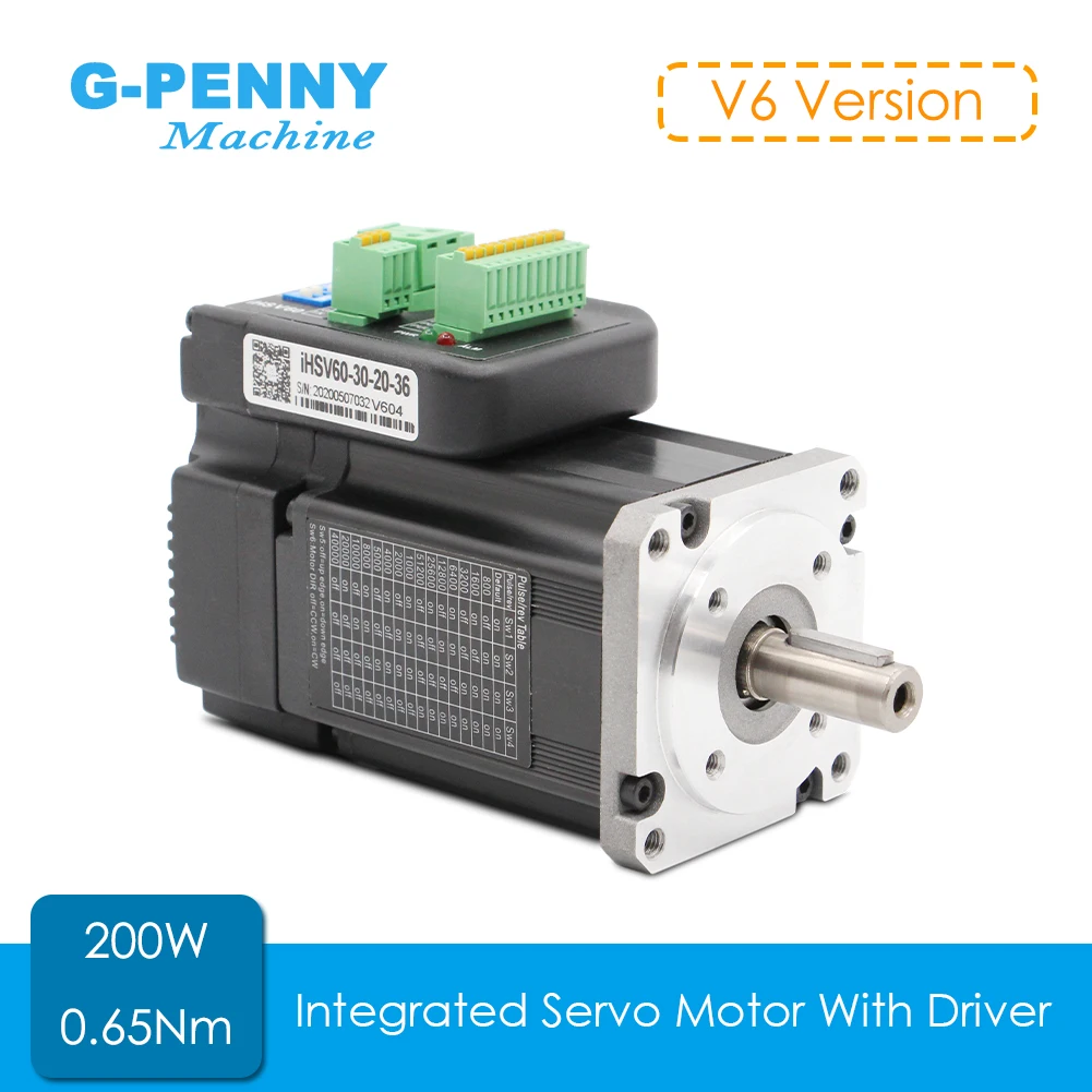 

Free Shipping! JMC V6 version 3000rpm 200w Integrated Servo Motor With Driver 0.60Nm 8.5A Mini Servo Motor & driver 1000 line