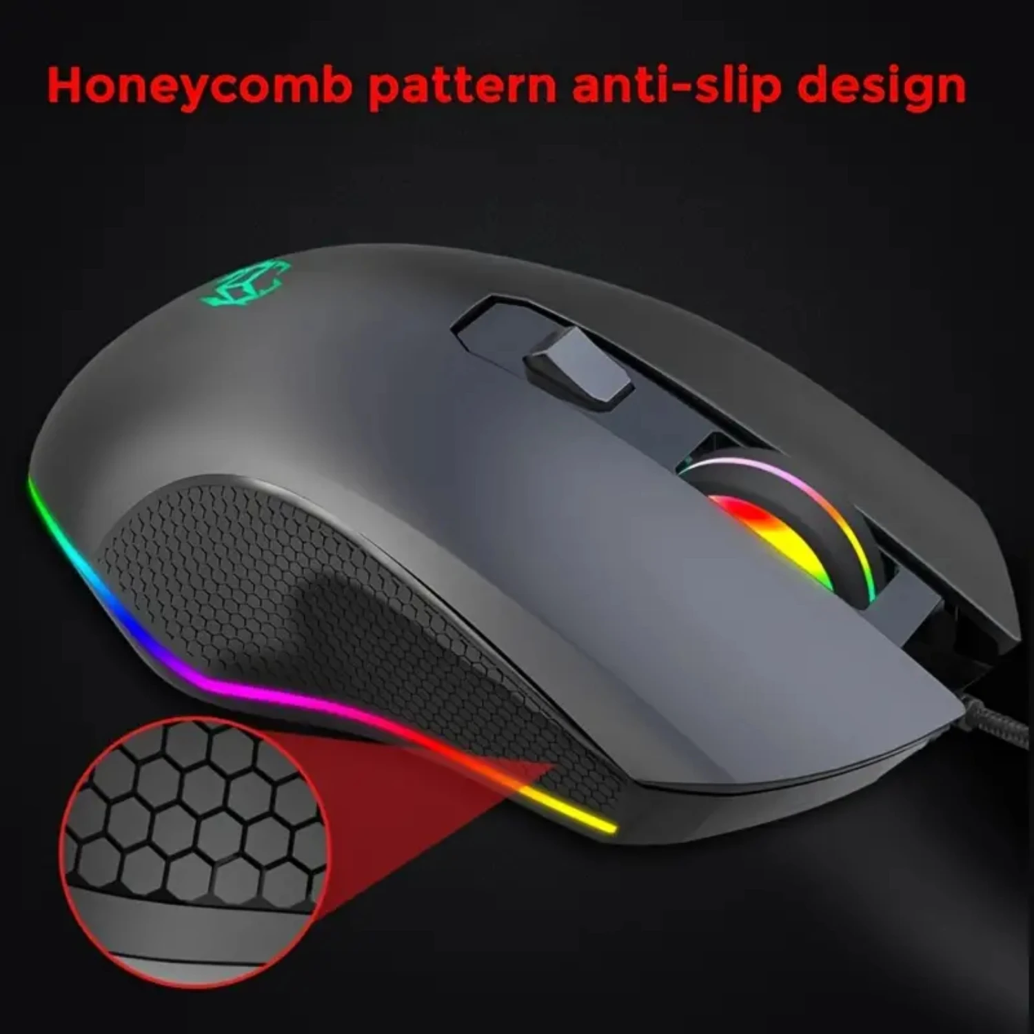 Высокоточная проводная игровая мышь RGB с программируемыми кнопками Griffin и