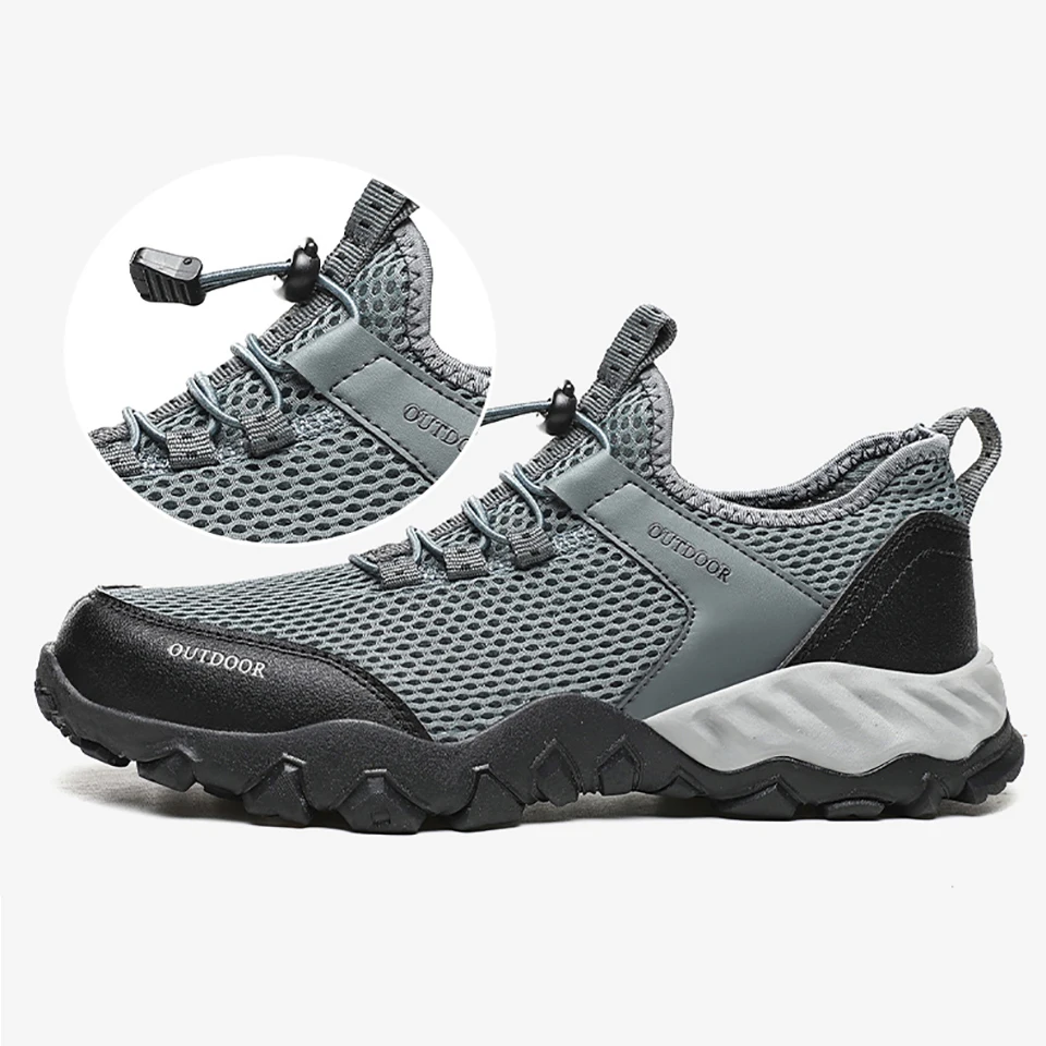 Loekeah Hiking Shoes Breathable Man's Mountain Climbing Shoes Trekking Sport Sneakers Wear-resistant Outdoor Trainer Footwear