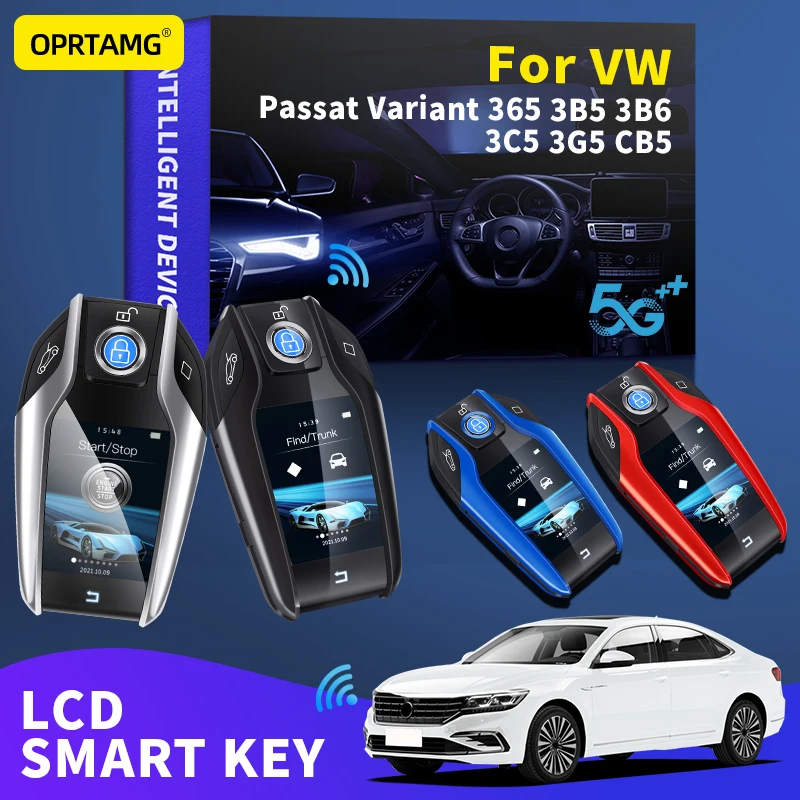 OPRTAMG Universal Smart LCD Key Keychain For VW Volkswagen Passat Variant 365 3B5 3B6 3C5 3G5 CB5 2010 2011 2012 2013 2014 2015