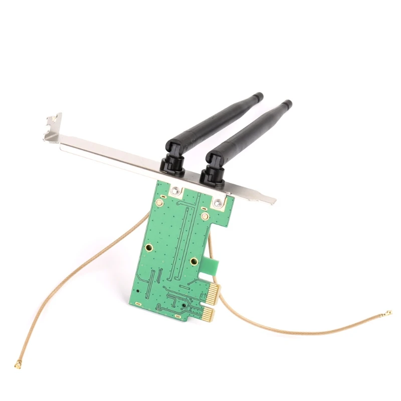 

2022 New AR9281 Desktop Wireless Wifi PCI-E Card Adapter 300M Double Undetachable Antenna