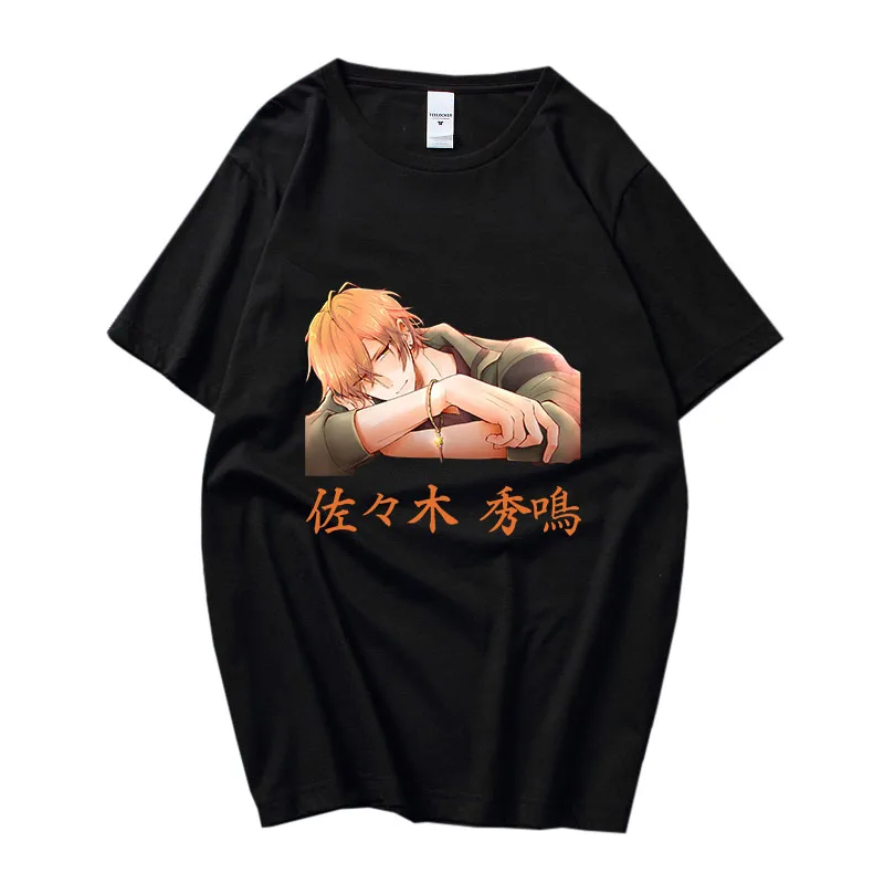 

Sasaki To Miyano SYUUMEI Cartoon T-shirts WOMEN BL Boyslove Kawaii/Cute T Shirts 100% Cotton Tshirts Anime Graphic Slight Strech