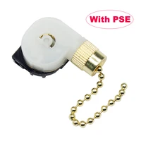 zipper switch 3 speed pull chain control ceiling fan wall lamp cabinet light pull chain switch with pse