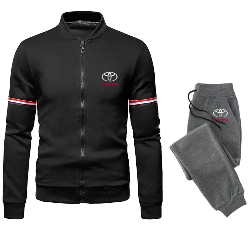 

Latest Toyota Spring and Autumn Men's Sets hoodies+Pants Harajuku Sport Suits Casual Sweatshirts Tracksuit Brand Sportswear