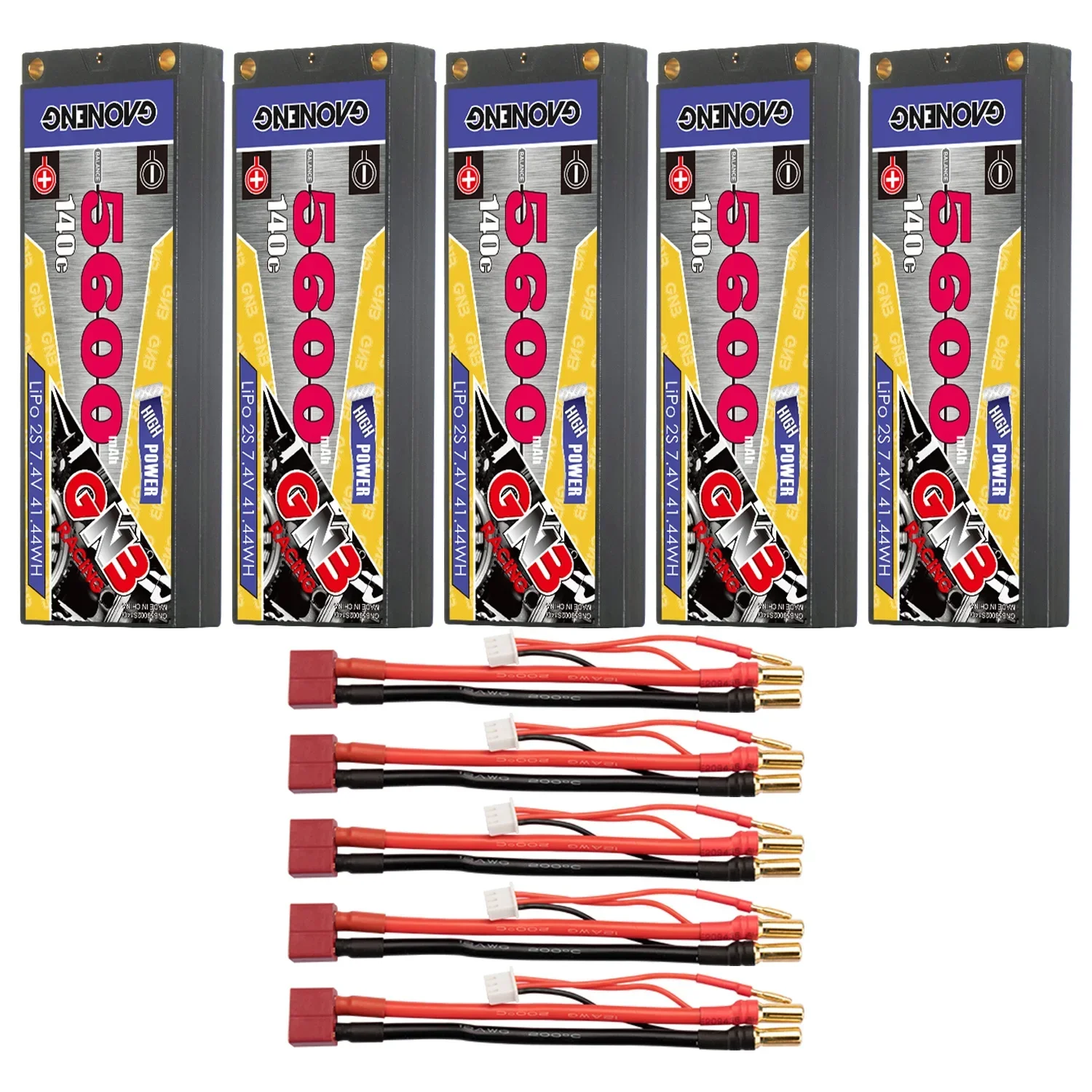 Gaoneng GNB LCG Shorty 2S 7.4V 5600mAh 140C Hardcase Lipo XT60