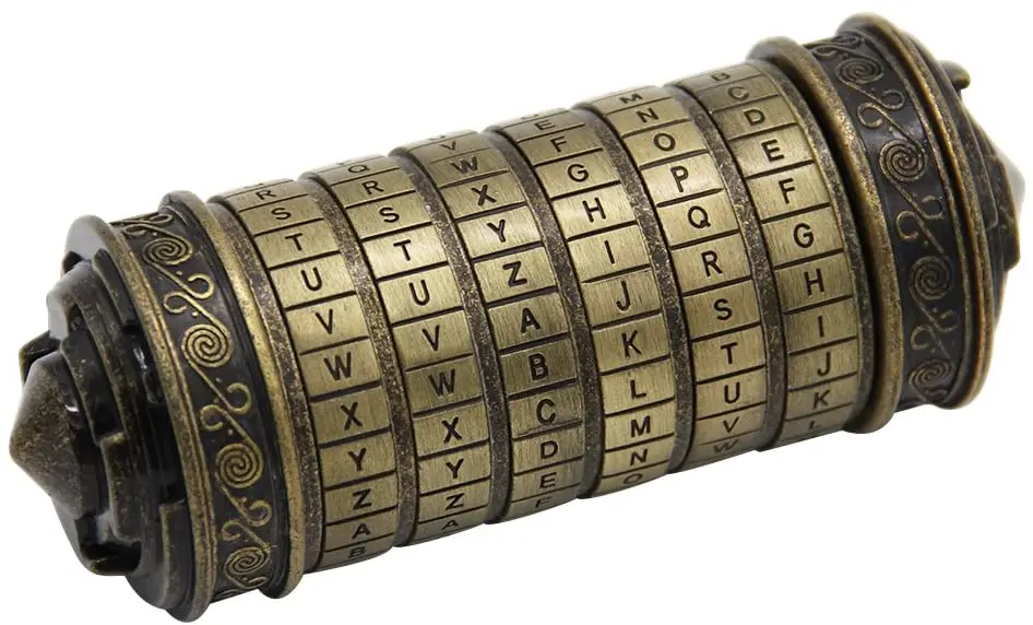 

Retro Da Vinci Code Mini Cryptex Lock Puzzle Boxes with Hidden Compartments Creative Birthday Gifts Mystery Gift Box for Kids