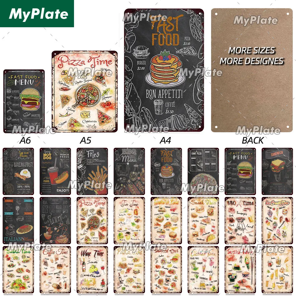 

[MyPlate] быстрое питание, временное меню, деревянный знак, деревянная фотокартина для паба, бара, домашняя фотография, подарок на заказ