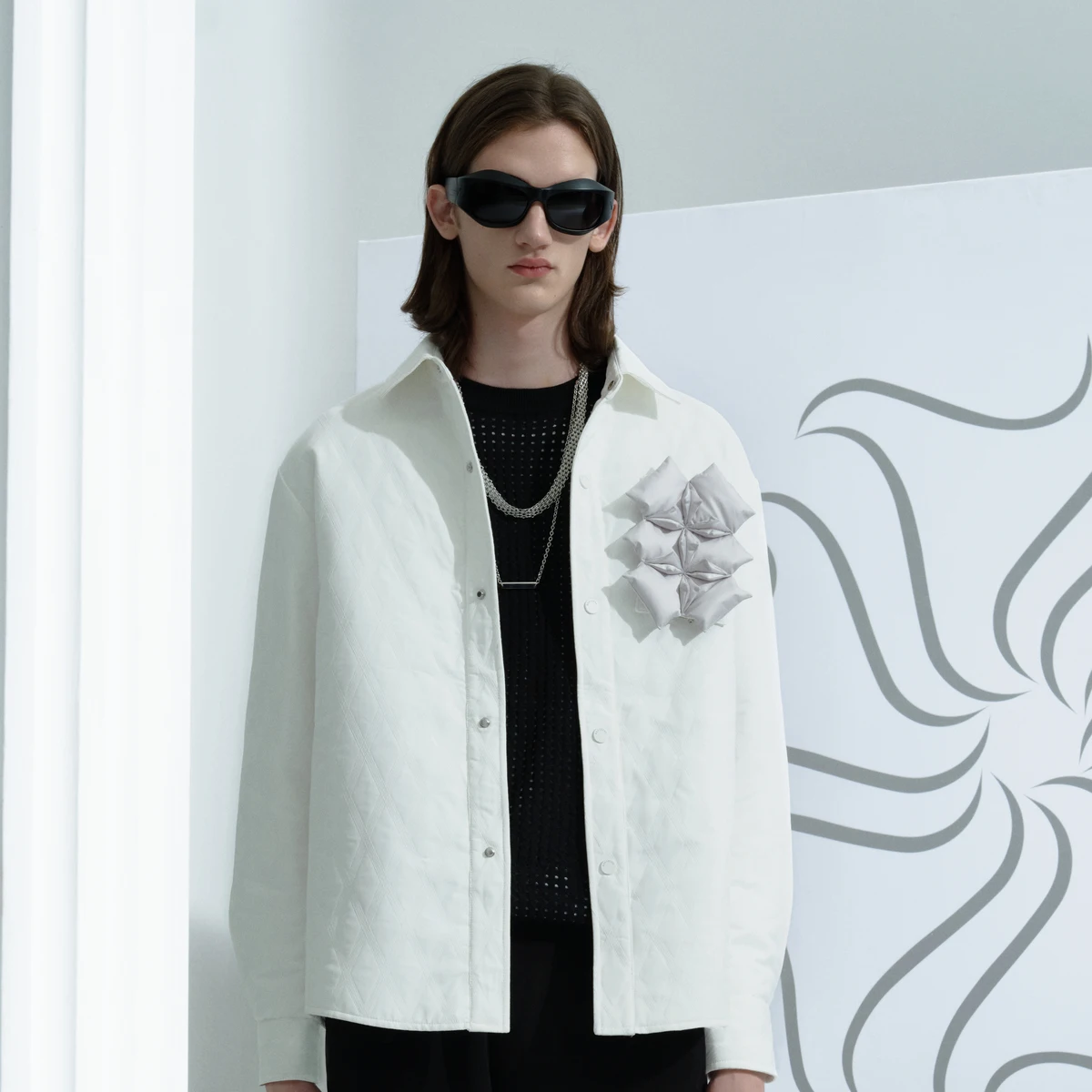 

BOSIDENG 2023 new Milan fashion show coat knit wear 90% goose down coat for women