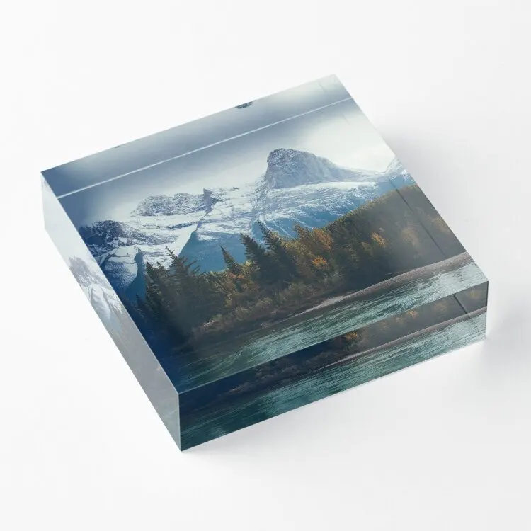 Гора река акриловый блок украшения доска модный милый забавный семейный принт
