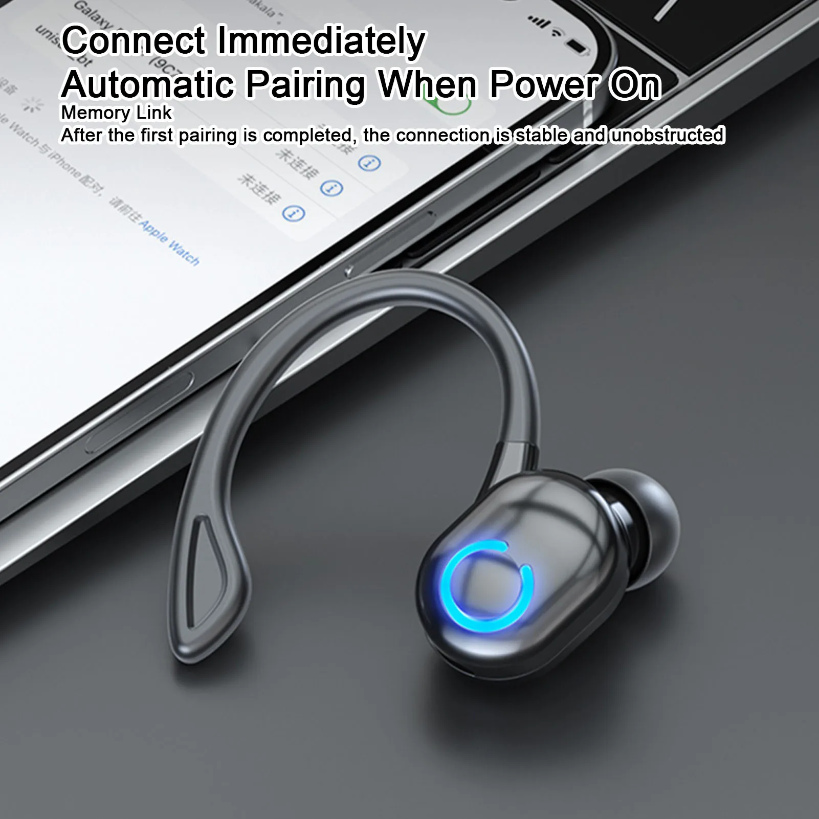 Купи Bluetooth Earbuds Wireless In-ear Headset Handsfree Earphone Noise Canceling Mic For IOS Android Cell Phones Driving Business за 119 рублей в магазине AliExpress