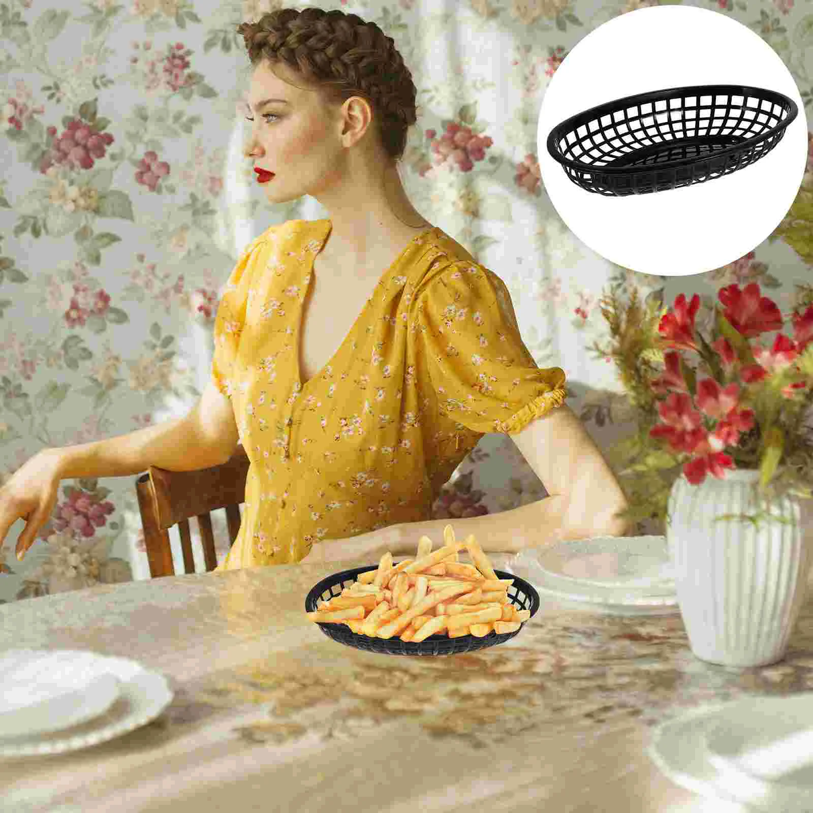 

Basket Baskets Serving Fruit Fast Bread Oval French Bowl Trays Storage Fry Tray Chips Restaurant Sandwiches Fries Containers