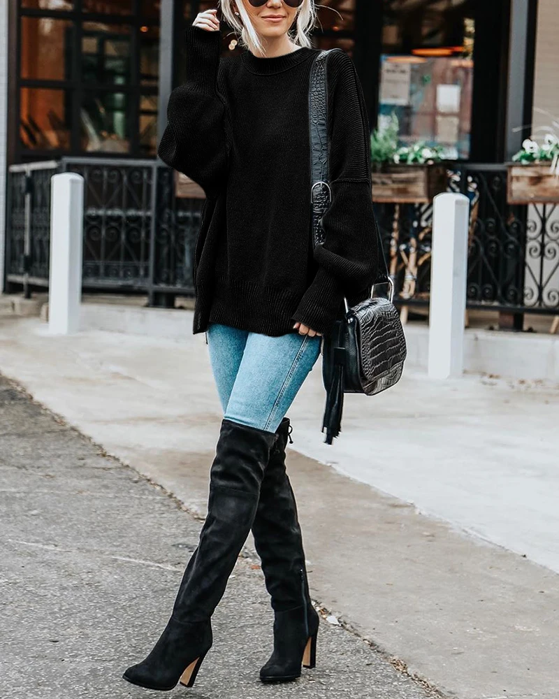 

Autumn Winter Knitted Shirts Women Sweaters Pullover Tops Fashion Female Long Sleeve Elastic Casual Mock neck Sweater