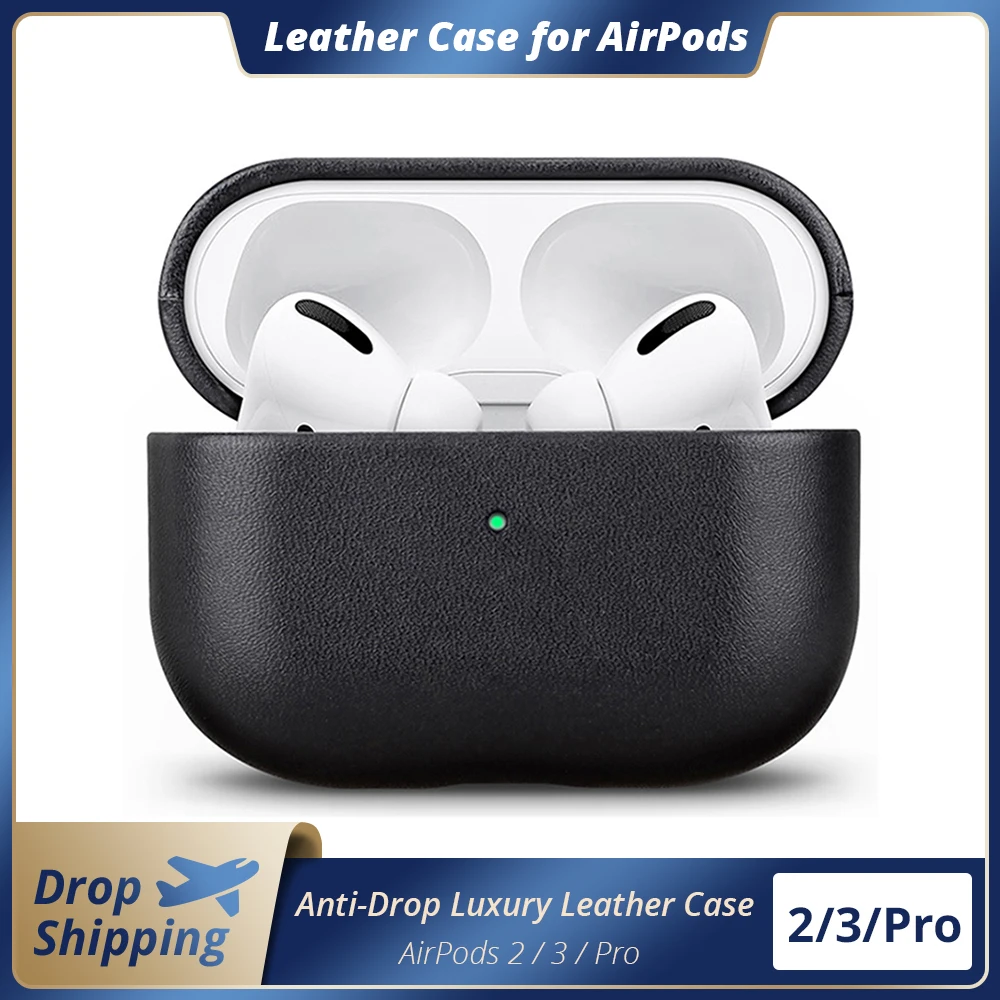 Роскошный чехол Fivetech из натуральной кожи для AirPods Pro чехлы с полной защитой