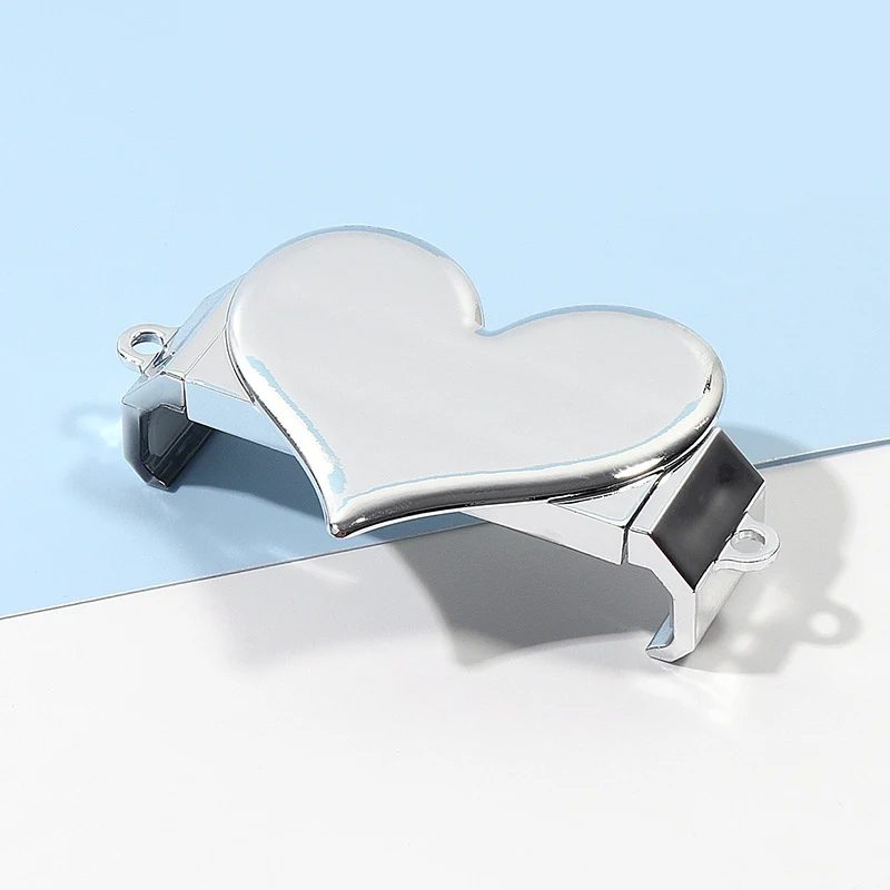 

Mobile Phone Crossbody Chain Stand Back Clip Holder Detachable Lanyard Neck Strap Love Heart Mirror Silver Color Back Clips