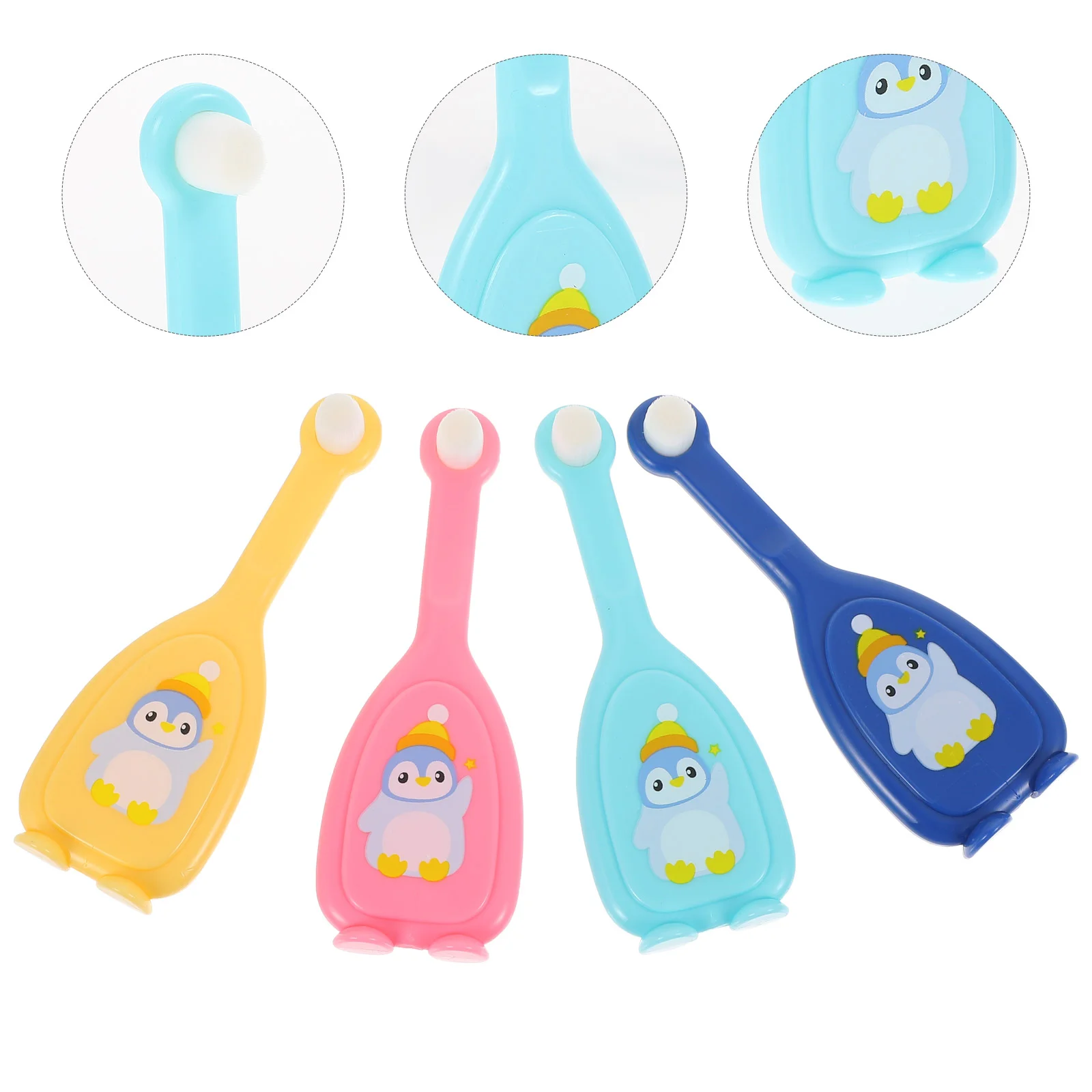 

4Pcs Lightweight Reusable Durable Manual Toddler Tooth Brushes Oral Cleaning Tools