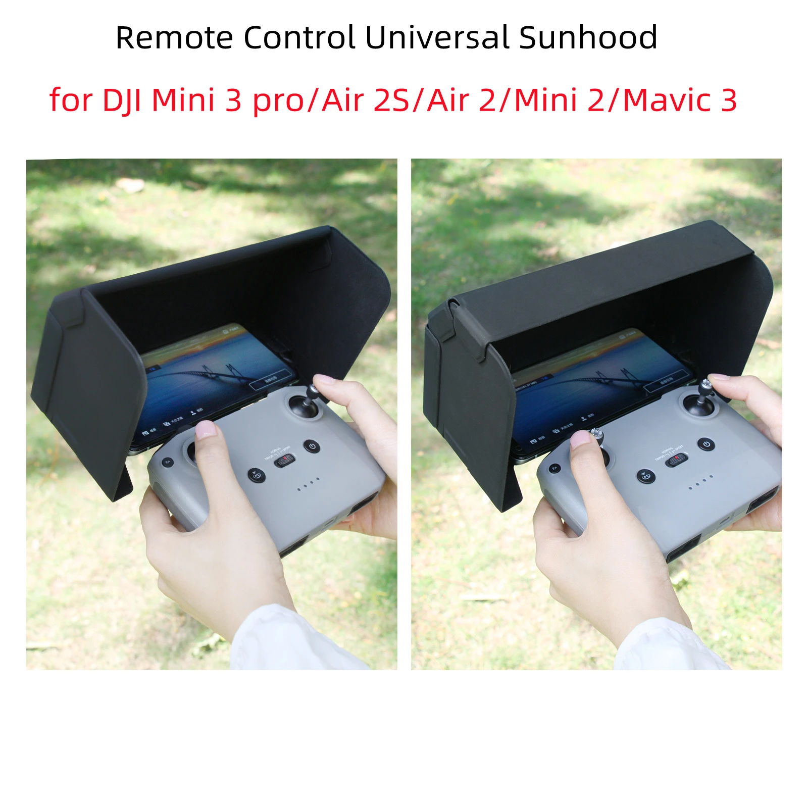 

for DJI Air 2S/Air 2/Mini 2 Remote Control Universal Visor Light Barrier for DJI Mavic 3/Mini 3 Pro Sun Hood Accessory