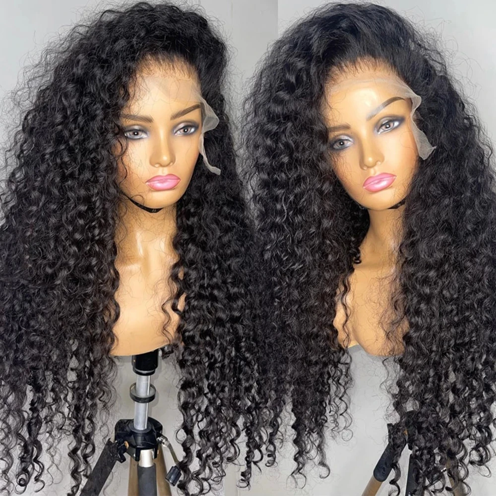 13x4 13x6 Deep Wave Lace Front Wig Transparent Lace Frontal Wigs 150% 180% For Women Human Hair Wigs 30 Inch Lace Front Wig