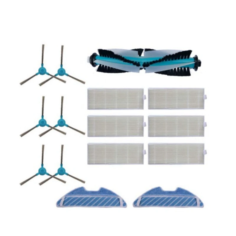 

HEPA Filter Mop Rag Cloth Main Roller Side Brush Parts For Conga 1290 1390 Robot Vacuum Cleaner Spare Accessories