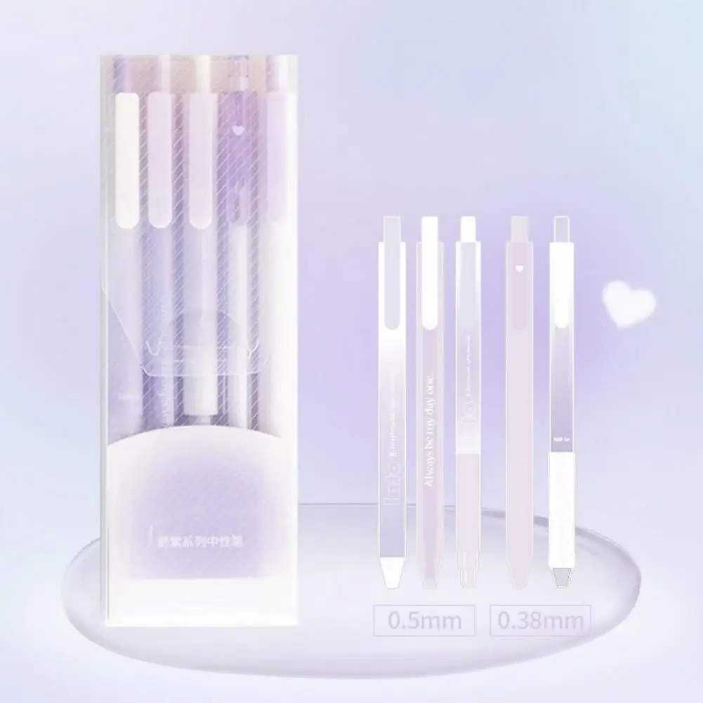 

Smooth Writing Burr-free Gradient Color Plastic Writing Pen Office Supplies