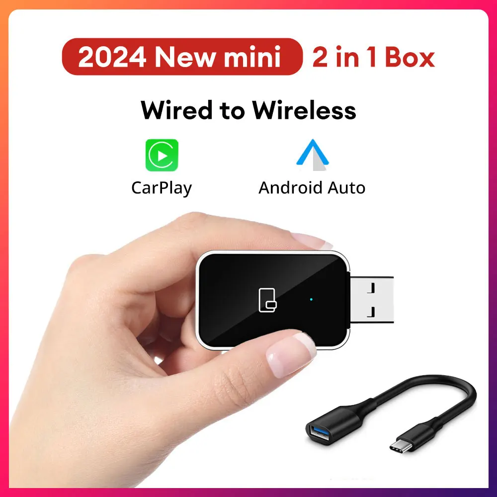 Новый беспроводной адаптер CarPlay Android Smart Mini Box Plug Play Wi-Fi универсальное быстрое