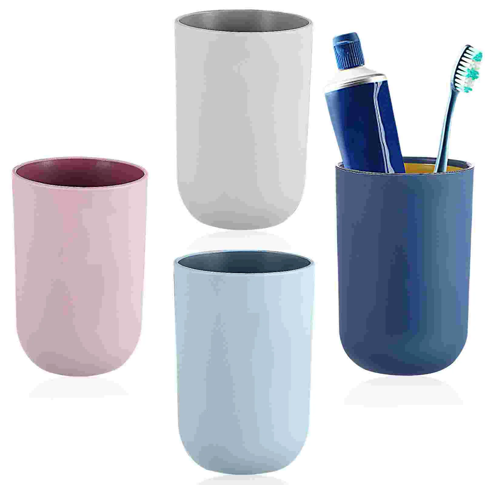 

Bathroom Cup Cups Tooth Tumbler Plastic Holder Tumblers Mugs Mug Mouthwash Brushing Organizer Travel Drinking Water Accessories