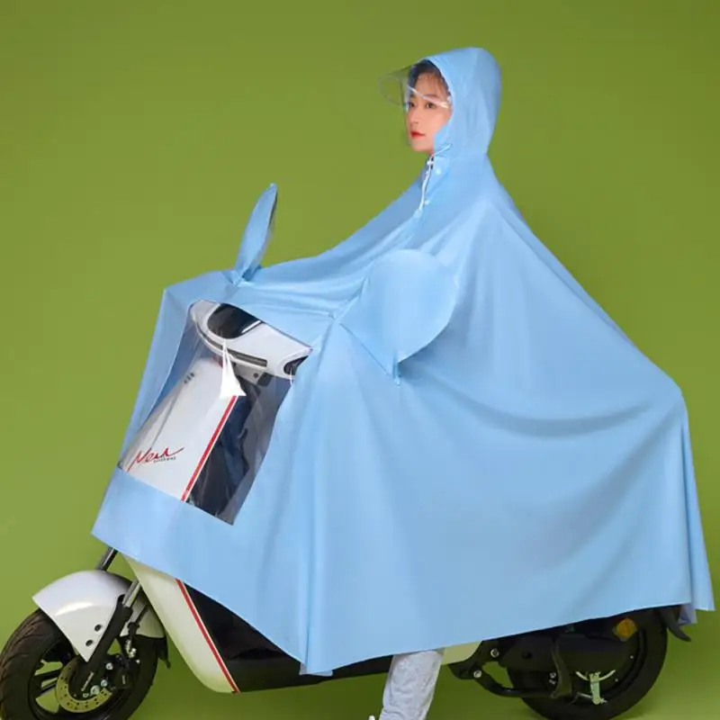 

Potable Raincoat Bicycle Raincoat Fashionable Transparent Large Brim Electric Scooter Motorcycle Rain Coat Cycling Equipment