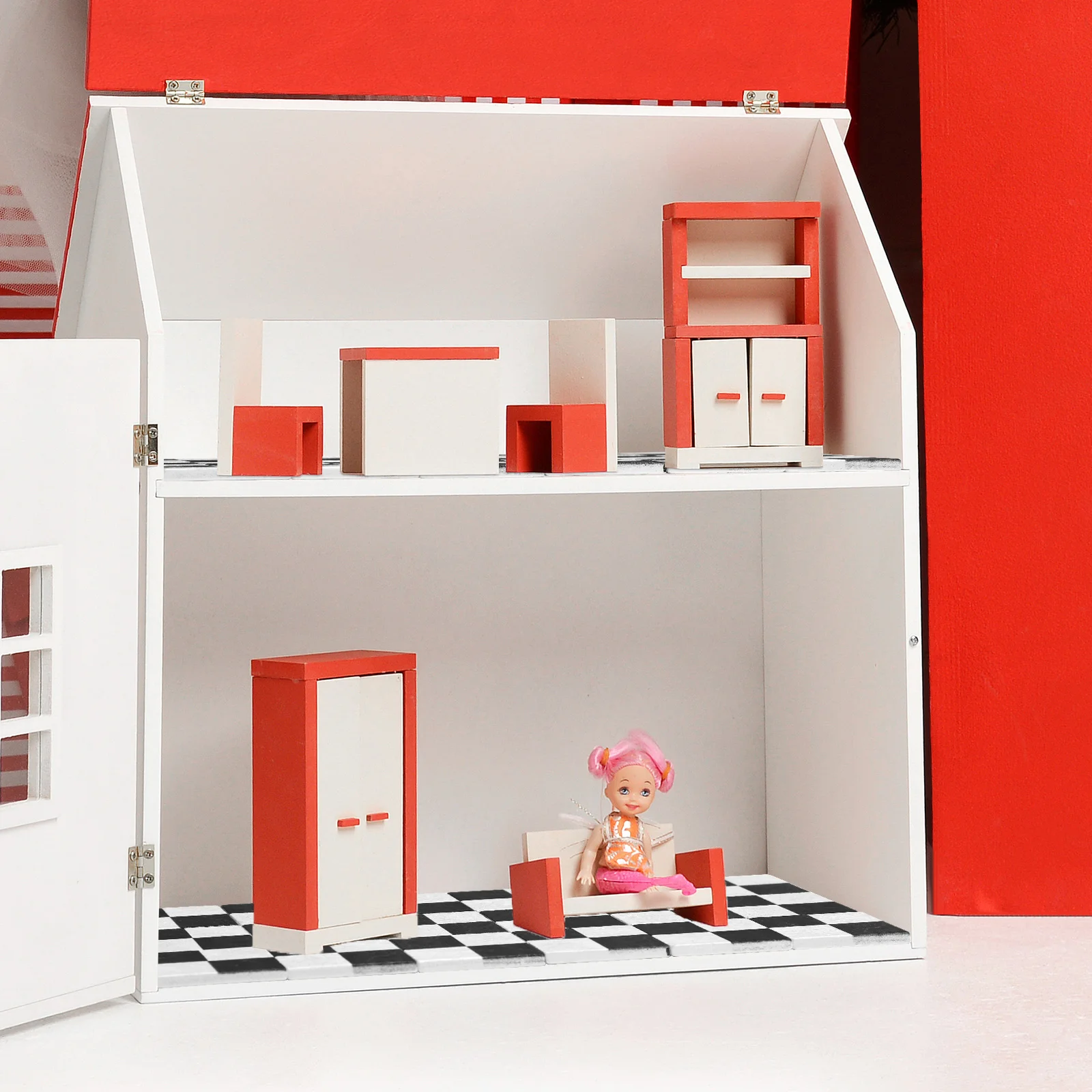 18 шт. кукольный домик пол растительные вещи игрушки куклы ковер мини-деревянные